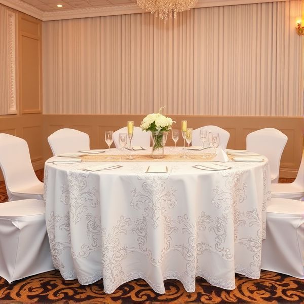 Waffle Party Tablecloth (Ceremonial White) - Image 2